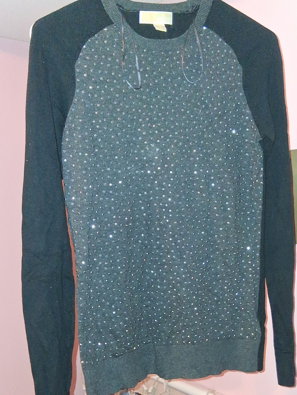 Michael Kors Black Gray Studded Women's Sweater